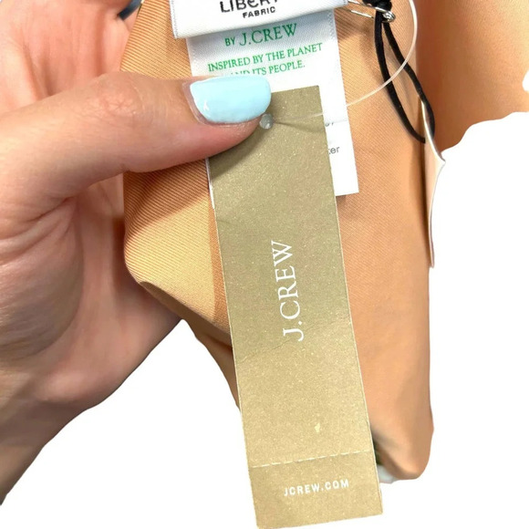 J.‎ Crew High-rise cheeky bikini bottom in Liberty Linear Canteen Green Medium - Picture 10 of 10